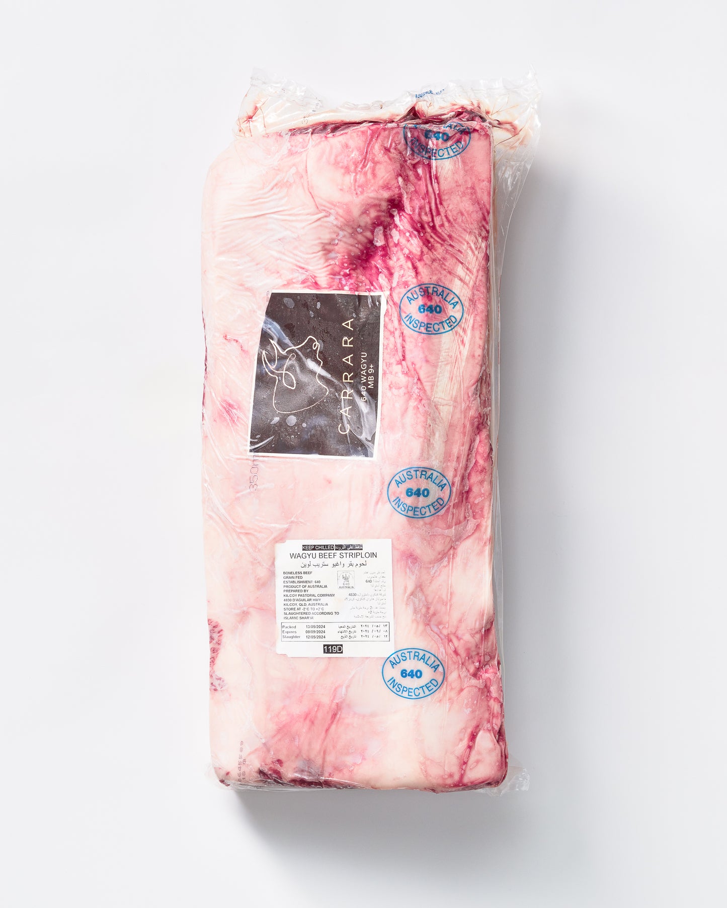 Carrara Beef Wagyu Striploin Chilled